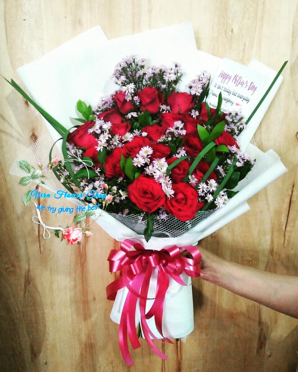 Detail Produk Buket Bunga Mawar Merah Bunga Valentine Bunga