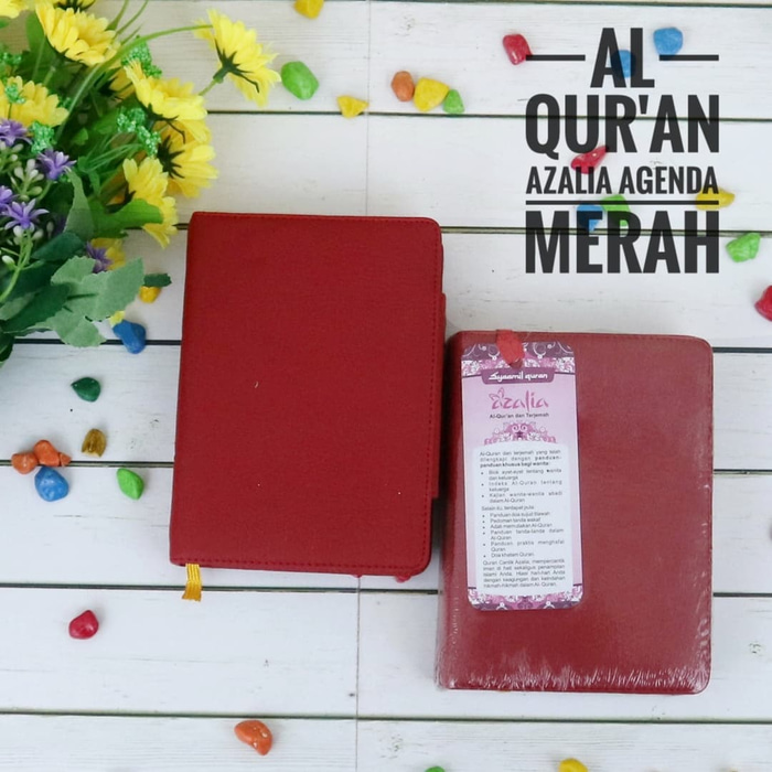 Al Quran Azalia Agenda/Al Quran Rainbow Saku Diary (Special For Woman) - merah