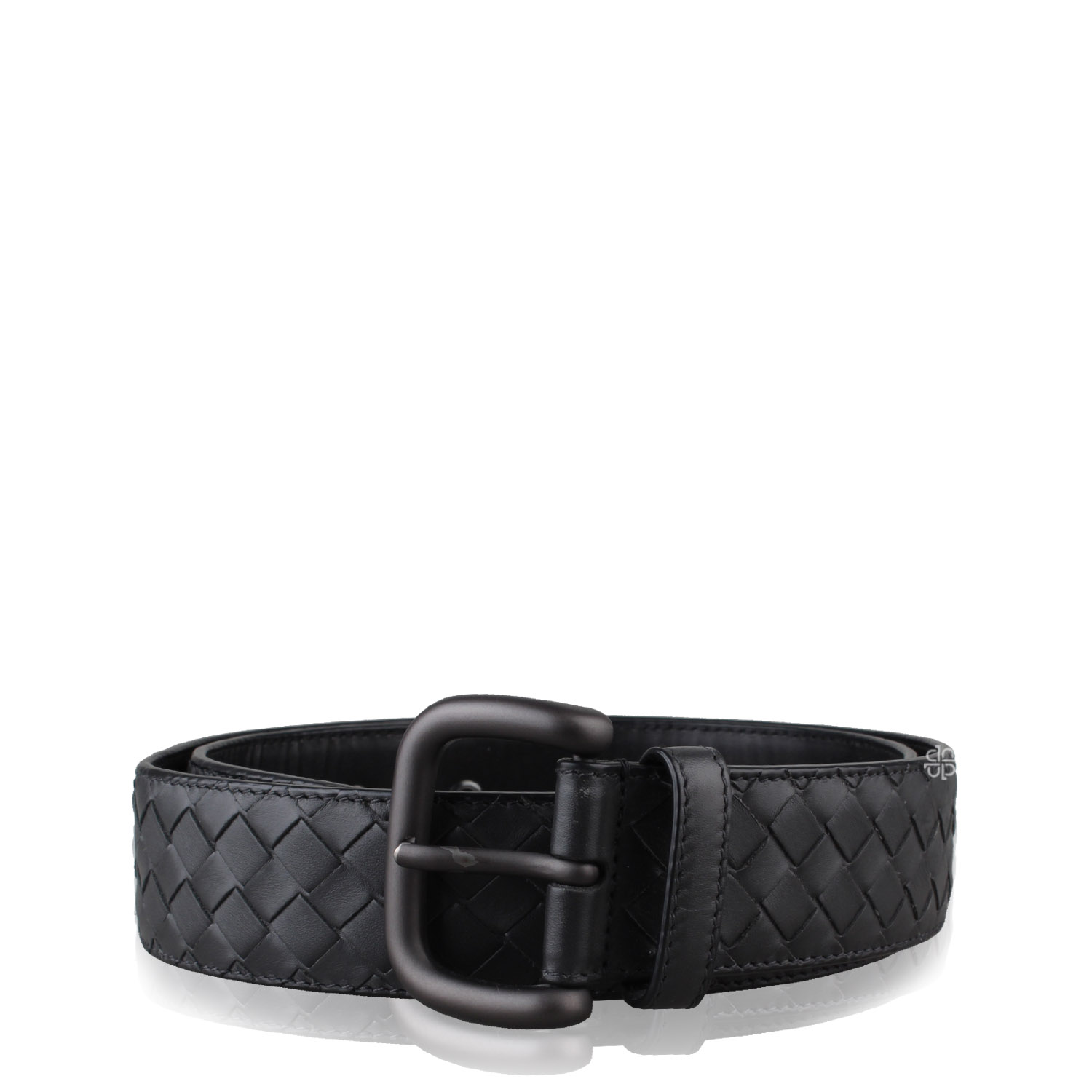 Bottega Veneta Intrecciato Nero Belt