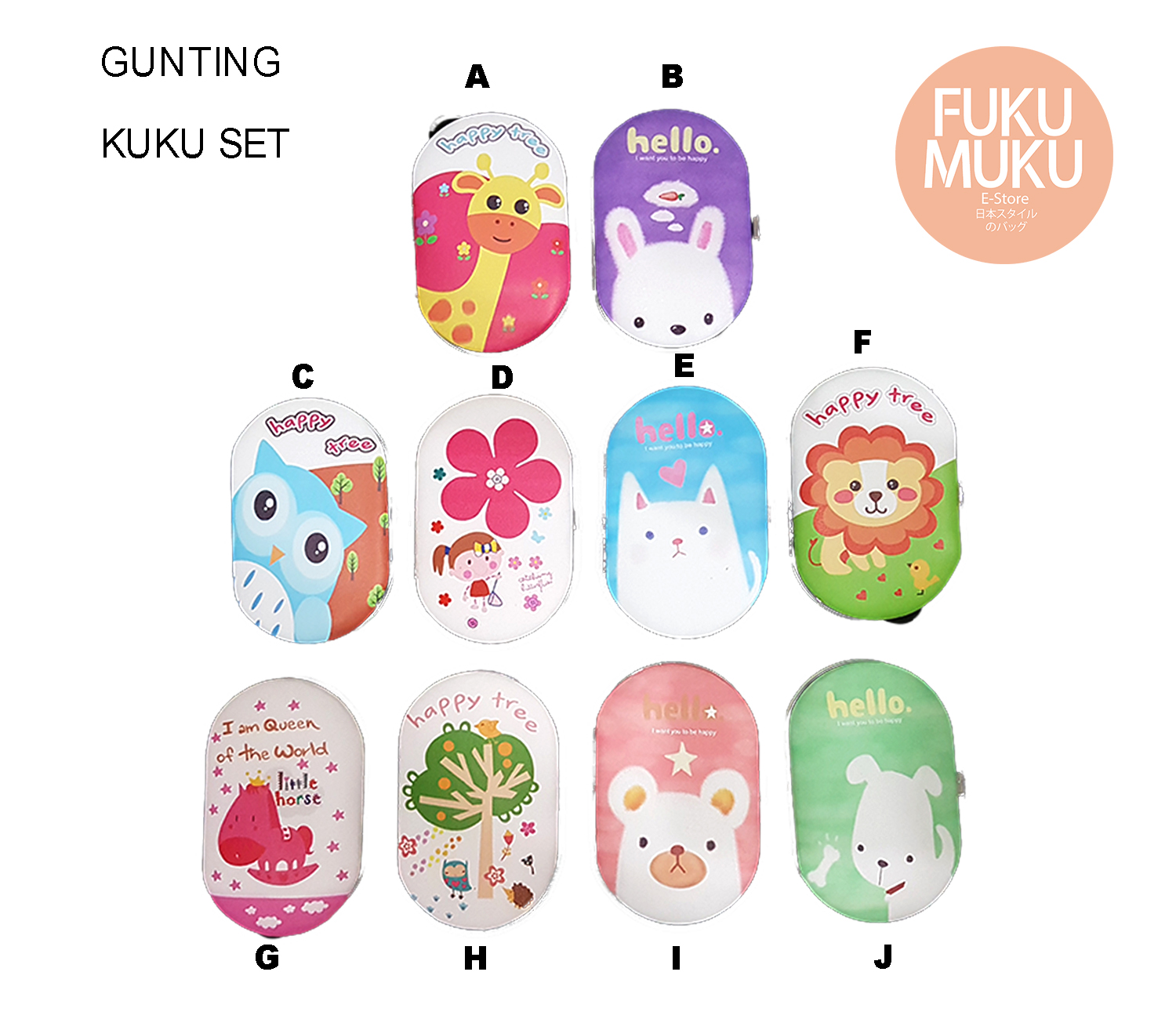 Gunting Kuku Set Import Cute Motif Manicure Pedicure Set