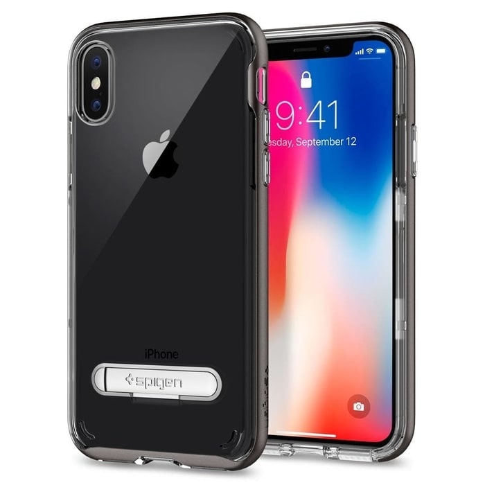 Spigen Crystal Hybrid Case for iPhone X Gunmetal